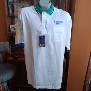 Vintage Mens Polo Shirt NEW XL 80's KING LOUI NEBRASKA AG knit Golf/Polo/Tennis